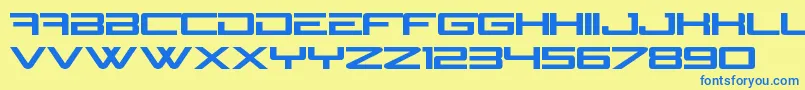 Police N Gage – polices bleues sur fond jaune