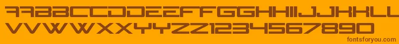N Gage Font – Brown Fonts on Orange Background