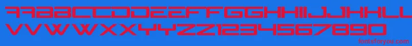 N Gage Font – Red Fonts on Blue Background