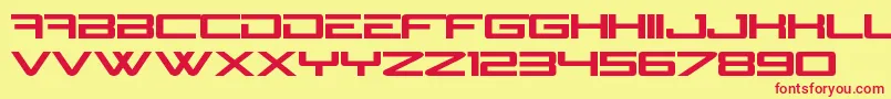 N Gage Font – Red Fonts on Yellow Background