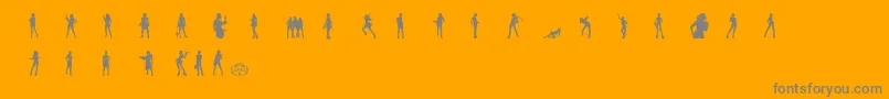 n0rpicons2 Font – Gray Fonts on Orange Background