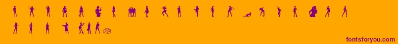 n0rpicons2 Font – Purple Fonts on Orange Background