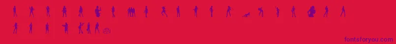 Police n0rpicons2 – polices violettes sur fond rouge