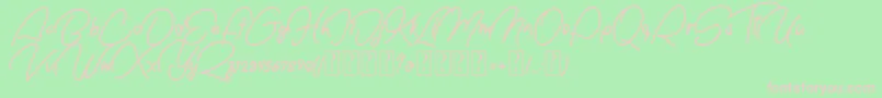 Nachel Victoria free Font – Pink Fonts on Green Background