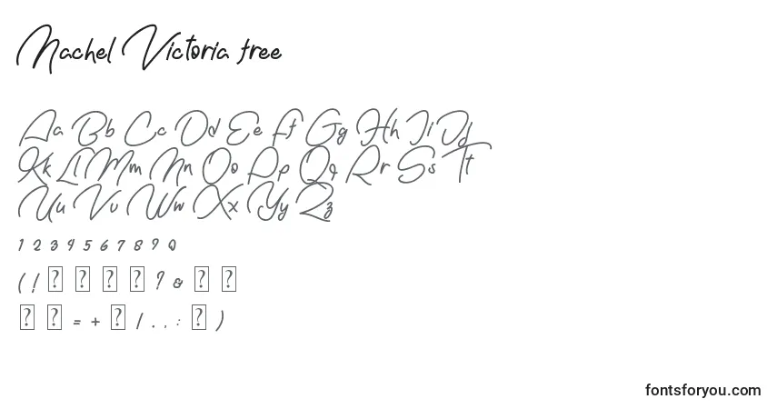 Schriftart Nachel Victoria free (135224) – Alphabet, Zahlen, spezielle Symbole
