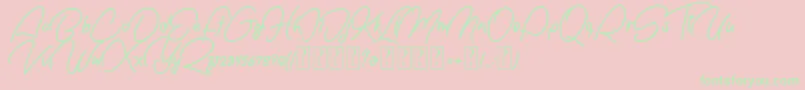 Nachel Victoria free Font – Green Fonts on Pink Background