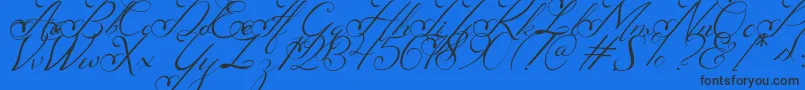 Nachelle Font – Black Fonts on Blue Background