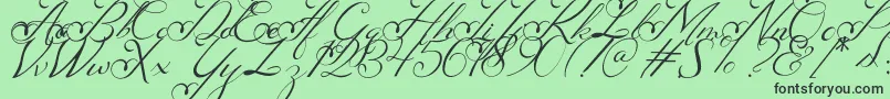 Nachelle Font – Black Fonts on Green Background