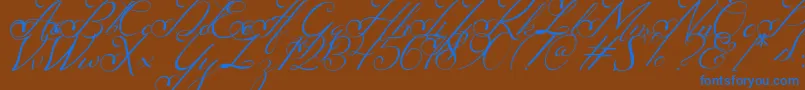 Nachelle Font – Blue Fonts on Brown Background