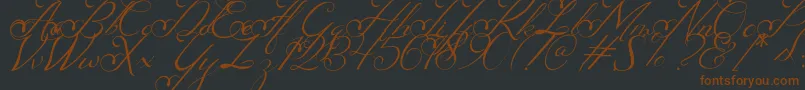 Nachelle Font – Brown Fonts on Black Background