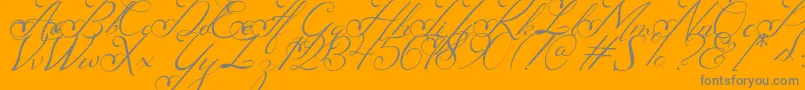 Nachelle-Schriftart – Graue Schriften auf orangefarbenem Hintergrund