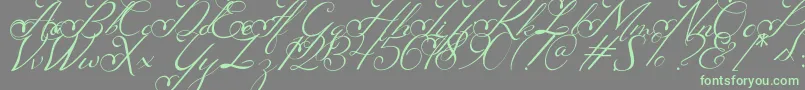 Nachelle Font – Green Fonts on Gray Background