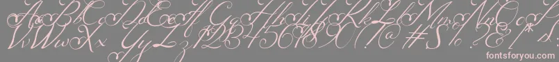 Nachelle Font – Pink Fonts on Gray Background