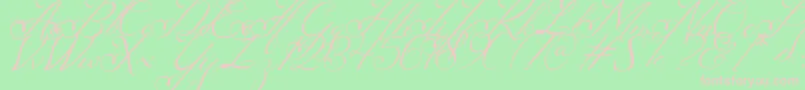 Nachelle Font – Pink Fonts on Green Background