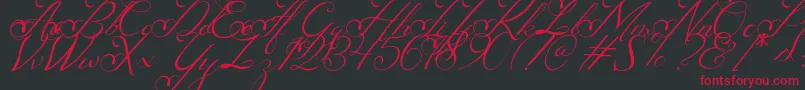 Nachelle Font – Red Fonts on Black Background