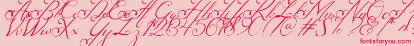 Nachelle Font – Red Fonts on Pink Background