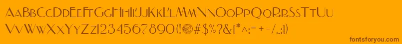 Czcionka NADALL – brązowe czcionki na pomarańczowym tle