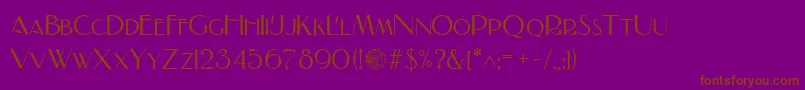 NADALL Font – Brown Fonts on Purple Background