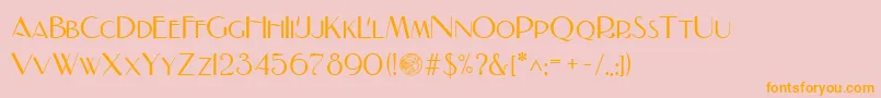 Шрифт NADALL – оранжевые шрифты на розовом фоне