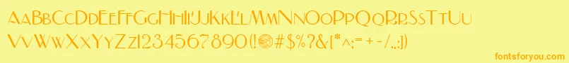 NADALL Font – Orange Fonts on Yellow Background