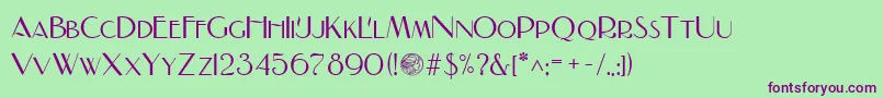 NADALL Font – Purple Fonts on Green Background