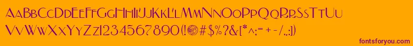 NADALL Font – Purple Fonts on Orange Background