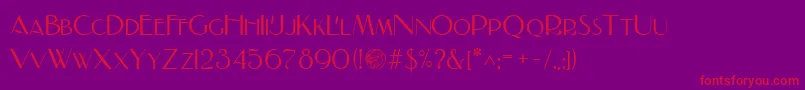 NADALL Font – Red Fonts on Purple Background