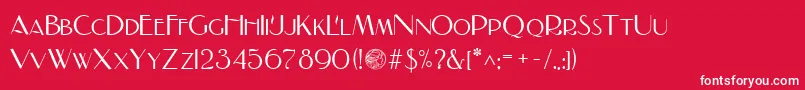 NADALL Font – White Fonts on Red Background