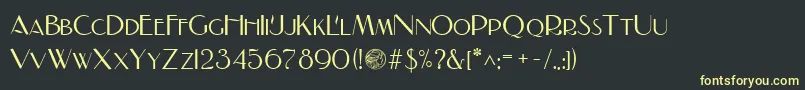 NADALL Font – Yellow Fonts on Black Background