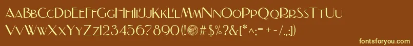 NADALL Font – Yellow Fonts on Brown Background