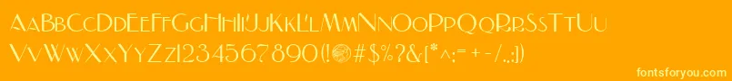 フォントNADALL – オレンジの背景に黄色の文字