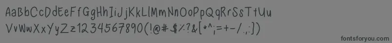 Nadezna s handwriting regular Font – Black Fonts on Gray Background