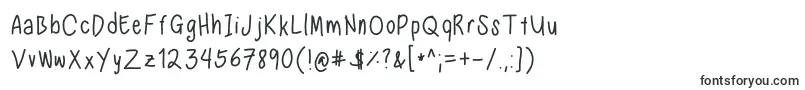 フォントNadezna s handwriting regular – Nで始まるフォント