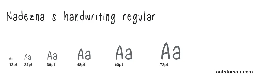 Nadezna s handwriting regular Font Sizes