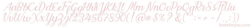 Nadhine Script Free Demo Font – Pink Fonts on White Background