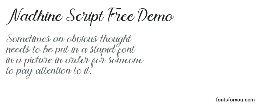 Шрифт Nadhine Script Free Demo (135229)