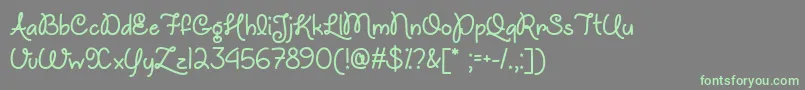 UnicornsAreAwesomeTtf Font – Green Fonts on Gray Background