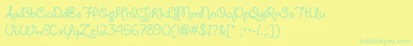fuente UnicornsAreAwesomeTtf – Fuentes Verdes Sobre Fondo Amarillo
