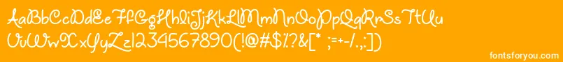 UnicornsAreAwesomeTtf Font – White Fonts on Orange Background