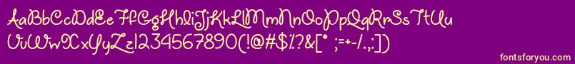 UnicornsAreAwesomeTtf Font – Yellow Fonts on Purple Background