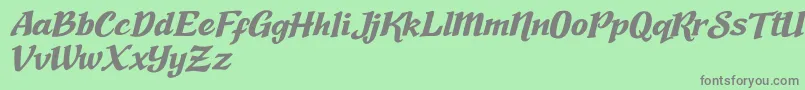 Nadia Sofia Font – Gray Fonts on Green Background