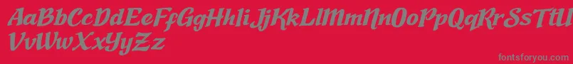 Nadia Sofia Font – Gray Fonts on Red Background