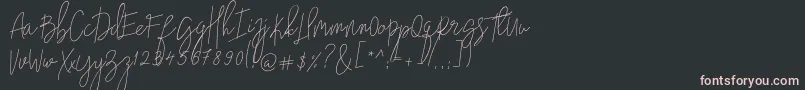 nadine Font – Pink Fonts on Black Background