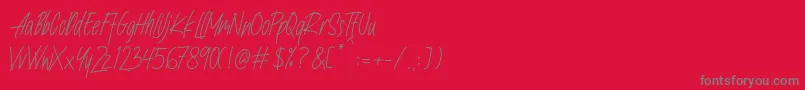 Nafeeda Font – Gray Fonts on Red Background
