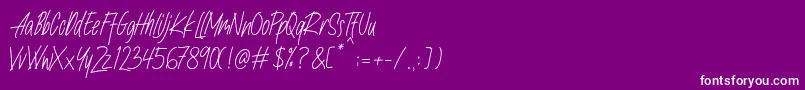 Nafeeda Font – White Fonts on Purple Background
