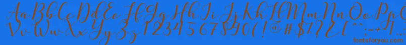 fuente Nafigat Script – Fuentes Marrones Sobre Fondo Azul