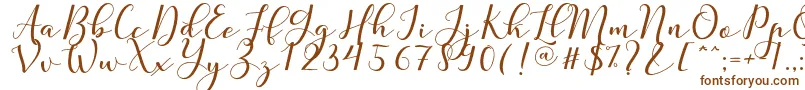 Nafigat Script-fontti – ruskeat fontit valkoisella taustalla