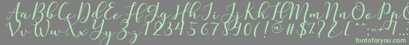 Nafigat Script Font – Green Fonts on Gray Background