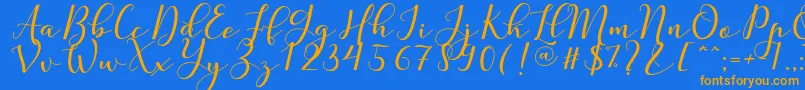 fuente Nafigat Script – Fuentes Naranjas Sobre Fondo Azul