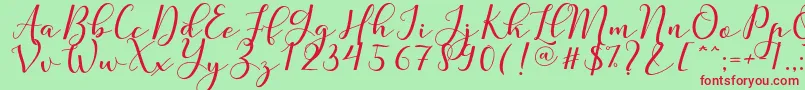 fuente Nafigat Script – Fuentes Rojas Sobre Fondo Verde